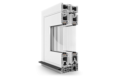 Profilschnitt Kunststoff Gealan S 9000 in Weiß