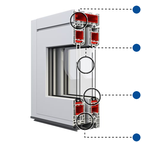 Kunststoff Schiebetür Profil aluplast HST 70 Vorteile