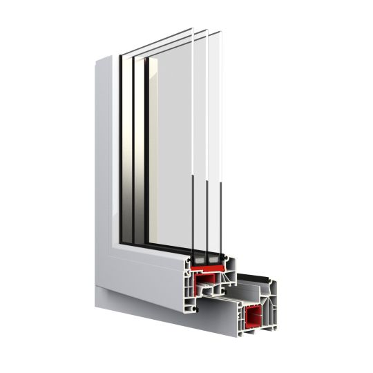 Kunststoff Balkontür Aluplast IDEAL 8000 Classic-Line mit 3-fach Verglasung