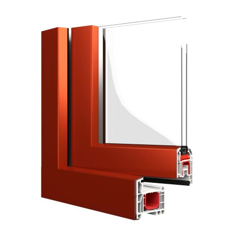 Kunststofffenster Aluplast IDEAL 4000 Aluskin Alu-Vorsatzschale