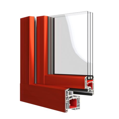 Kunststofffenster Aluplast IDEAL 5000 Aluskin Alu-Vorsatzschale