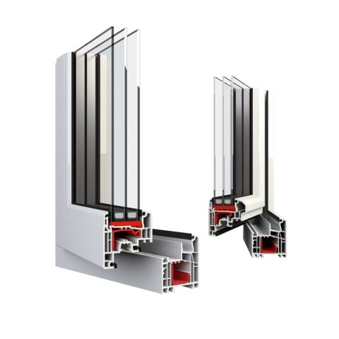 Kunststofffenster IDEAL 5000 mit 3-fach Verglasung