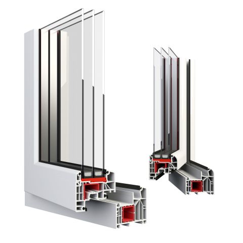 Kunststofffenster IDEAL 8000 mit 3-fach Verglasung