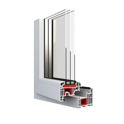 Kunststoff Balkontür Brügmann bluEvolution 92 MD Round-Line