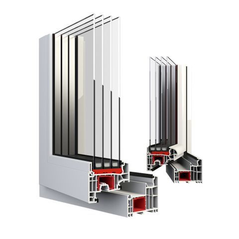 Kunststofffenster bluEvolution 92 mit 4-fach Verglasung