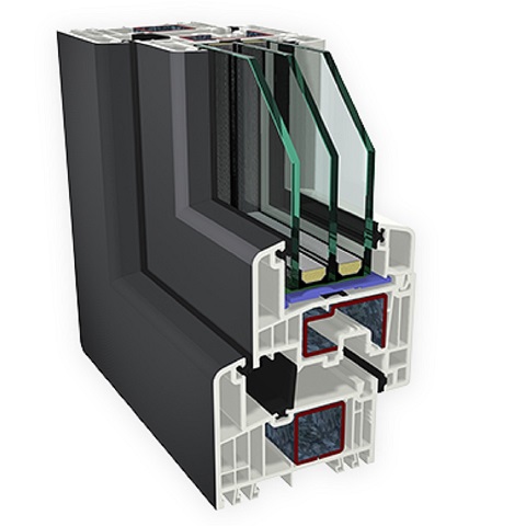 Kunststofffenster Gealan S 9000 mit acrylcolor