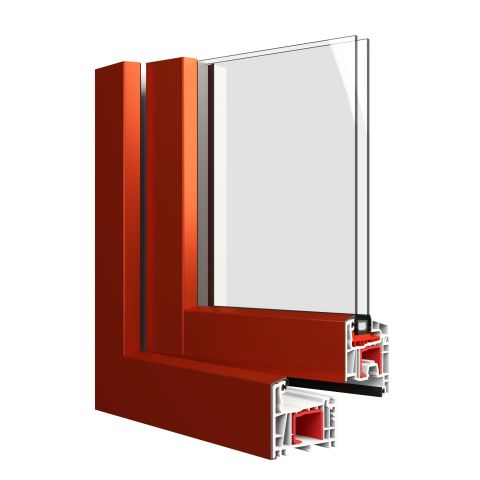 Kunststofffenster Salamander Streamline 76 Alu-Vorsatzschale