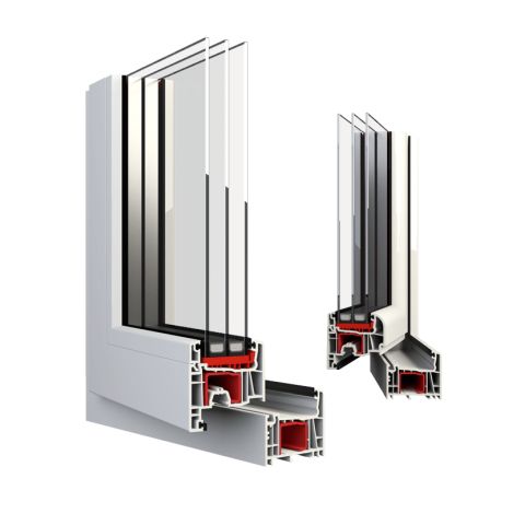 Kunststofffenster Streamline 76 mit 3-fach Verglasung