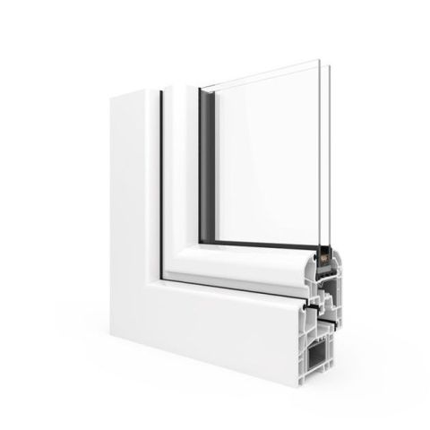 Kunststofffenster Aluplast IDEAL 5000 Slim Round-Line Außen