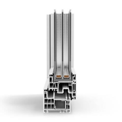 Kunststofffenster Aluplast IDEAL Neo MD 76mm Schnitt