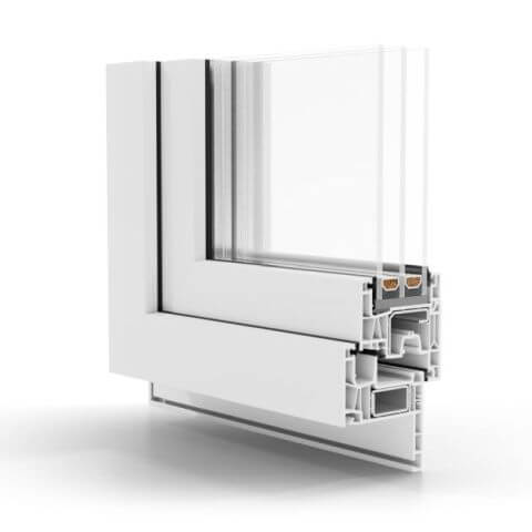 Kunststof kozijnen Aluplast IDEAL Neo MD Renovation 40 - Profiel buiten