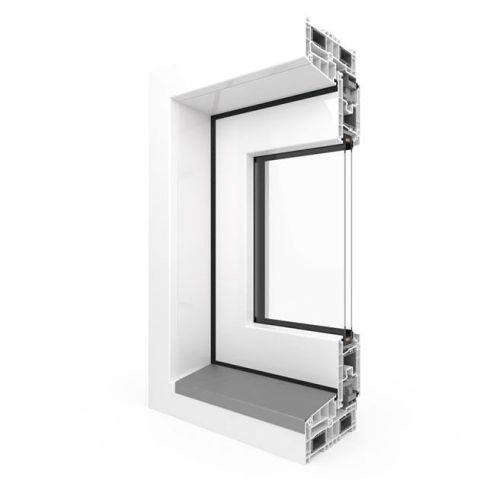 Kunststoff Schiebetür Profil Aluplast Smart-Slide Außen