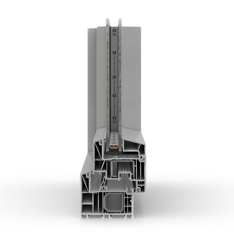 Kunststofffenster Salamander bluEvolution 82 classic line Greta Profil Schnitt