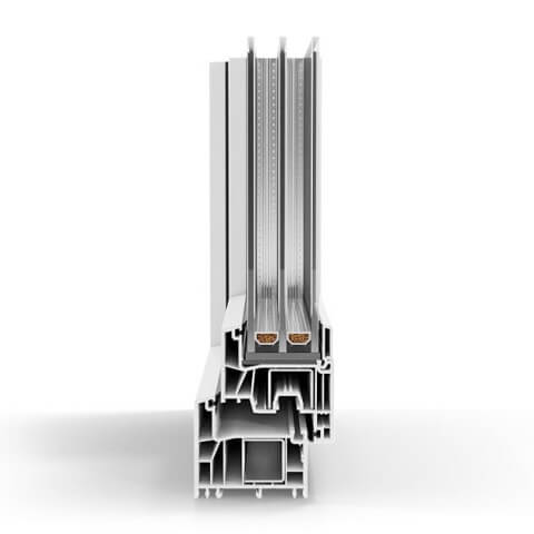 Kunststofffenster Salamander greenEvolution 76 flex AD Schnitt