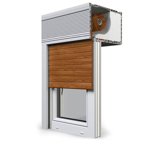 BeClever Aufsatzrollladen CleverBox in Holz Dunkel