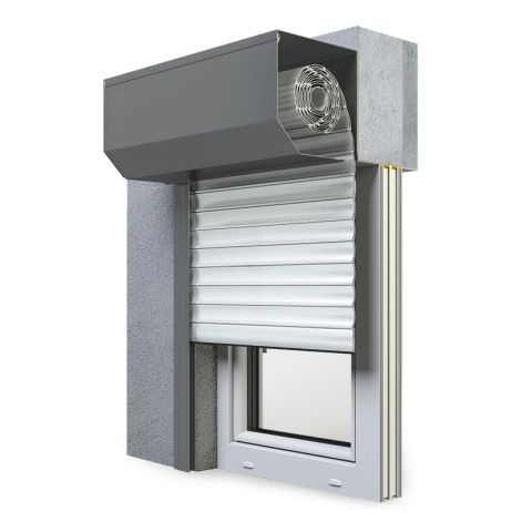 Vorbaurollladen SK 45 Grad in Weiß