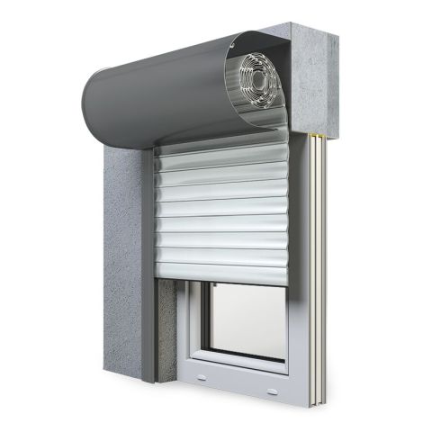 Vorbaurollladen SKO-P Rund in Weiß