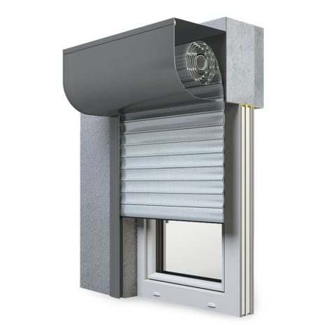 Vorbaurollladen SKP Halbrund in Silber