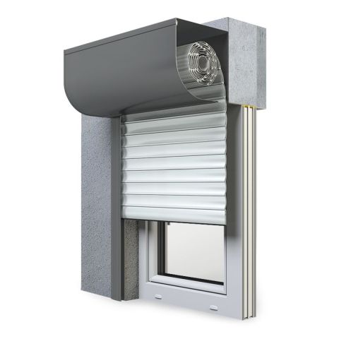 Vorbaurollladen SKP Halbrund in Weiß