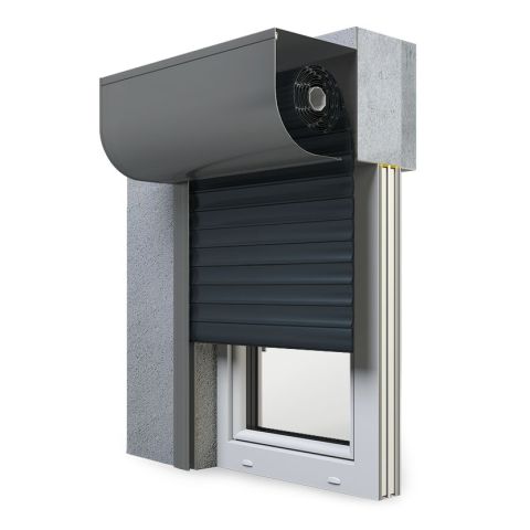 Vorbaurollladen SKP Halbrund in Anthrazit