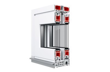 Profilschnitt Kunststoff evolutionDrive HST 82 in Weiß