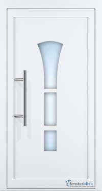 Aluminium Haustür EL-02 in Weiß