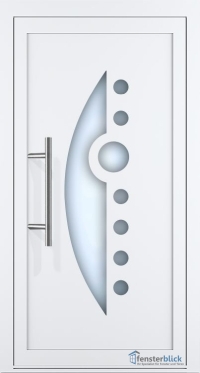 Aluminium Haustür EL-03 in Weiß