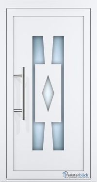 Aluminium Haustür EL-04 in Weiß