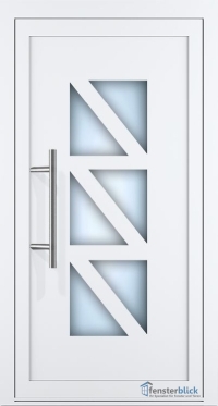 Aluminium Haustür EL-05 in Weiß