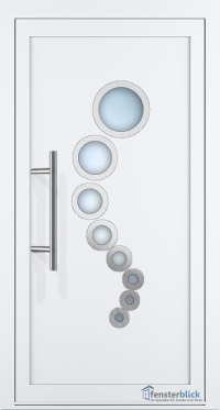 Aluminium Haustür EL-12 Inox in Weiß