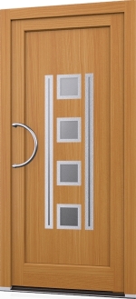 Holz Haustür Woodline Modell 16 inox Kiefer