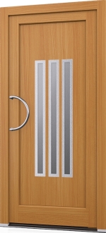 Holz Haustür Woodline Modell 24 inox Kiefer