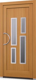 Holz Haustür Woodline Modell 91 inox Kiefer