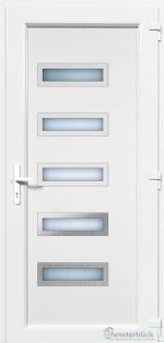 Kunststoff Haustür EL-20 Inox weiß