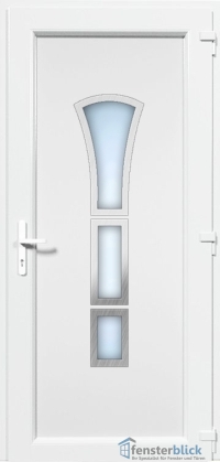 Kunststof voordeur EL-02 Inox in wit