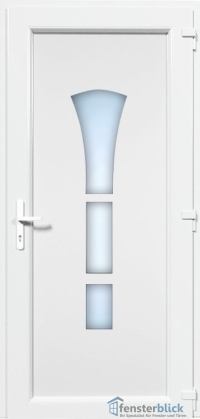 Kunststoff Haustür EL-02 in Weiß