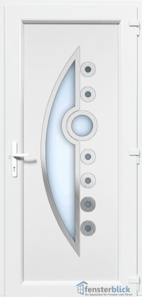 Kunststoff Haustür EL-03 Inox in Weiß