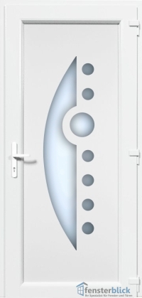 Kunststoff Haustür EL-03 in Weiß