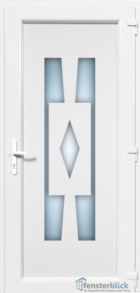 Kunststoff Haustür EL-04 in Weiß