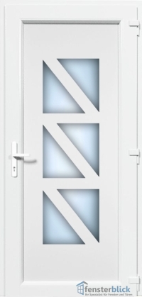 Kunststoff Haustür EL-05 in Weiß