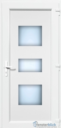 Kunststoff Haustür EL-07 in Weiß