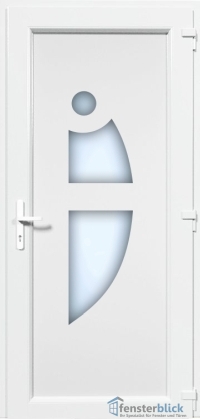 Kunststoff Haustür EL-08 in Weiß