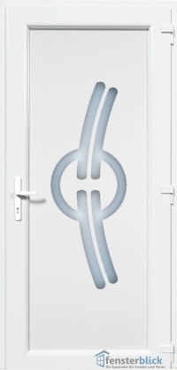 Kunststoff Haustür EL-09 in Weiß