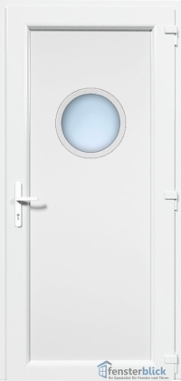 Kunststoff Haustür EL-10 Inox in Weiß