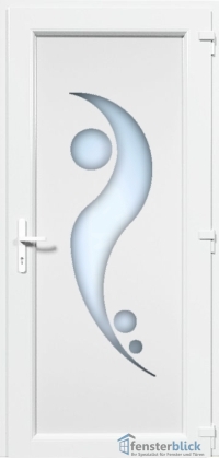 Kunststoff Haustür EL-11 in Weiß