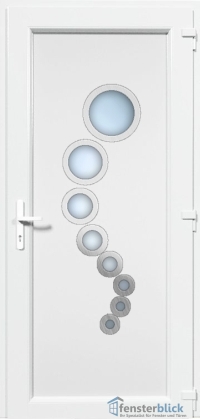 Kunststoff Haustür EL-12 Inox in Weiß