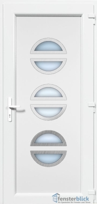 Kunststoff Haustür EL-13 Inox