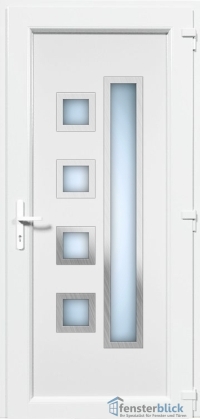 Kunststoff Haustür EL-14 Inox