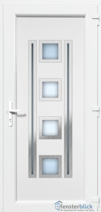 Kunststoff Haustür EL-16 Inox
