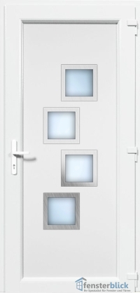 Kunststoff Haustür EL-18 Inox